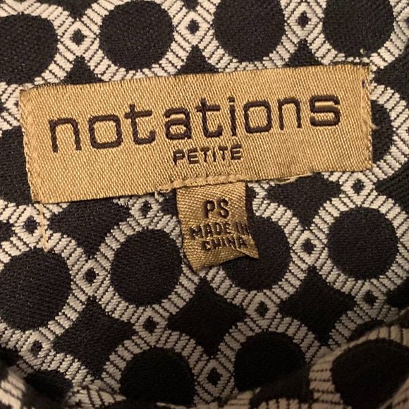 Notations Petite Black and White Cropped Blazer Size PS - Picture 8 of 9